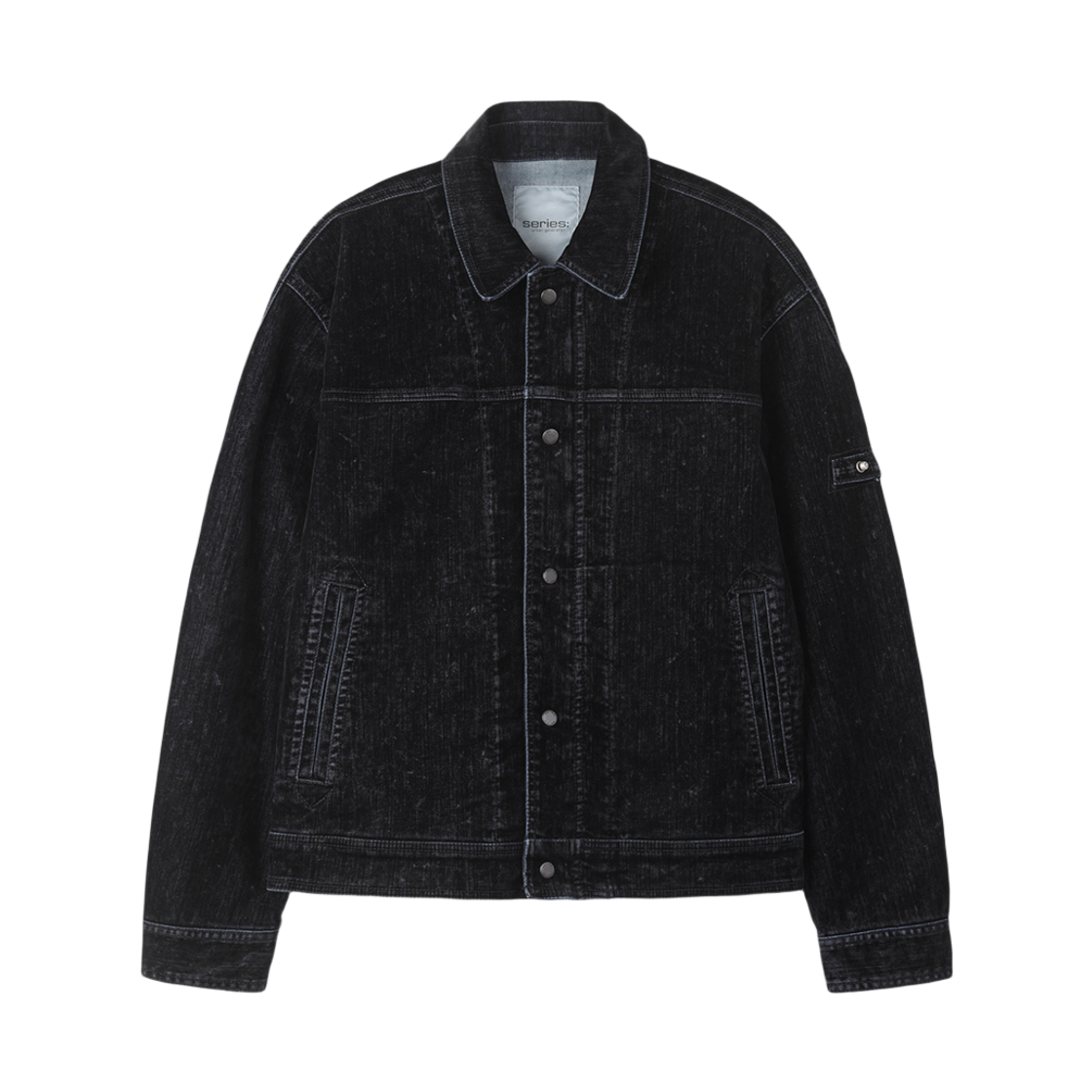 시리즈 벨베틴 데님 트러커 블랙(SERIES Velvetin Denim Trucker Black)