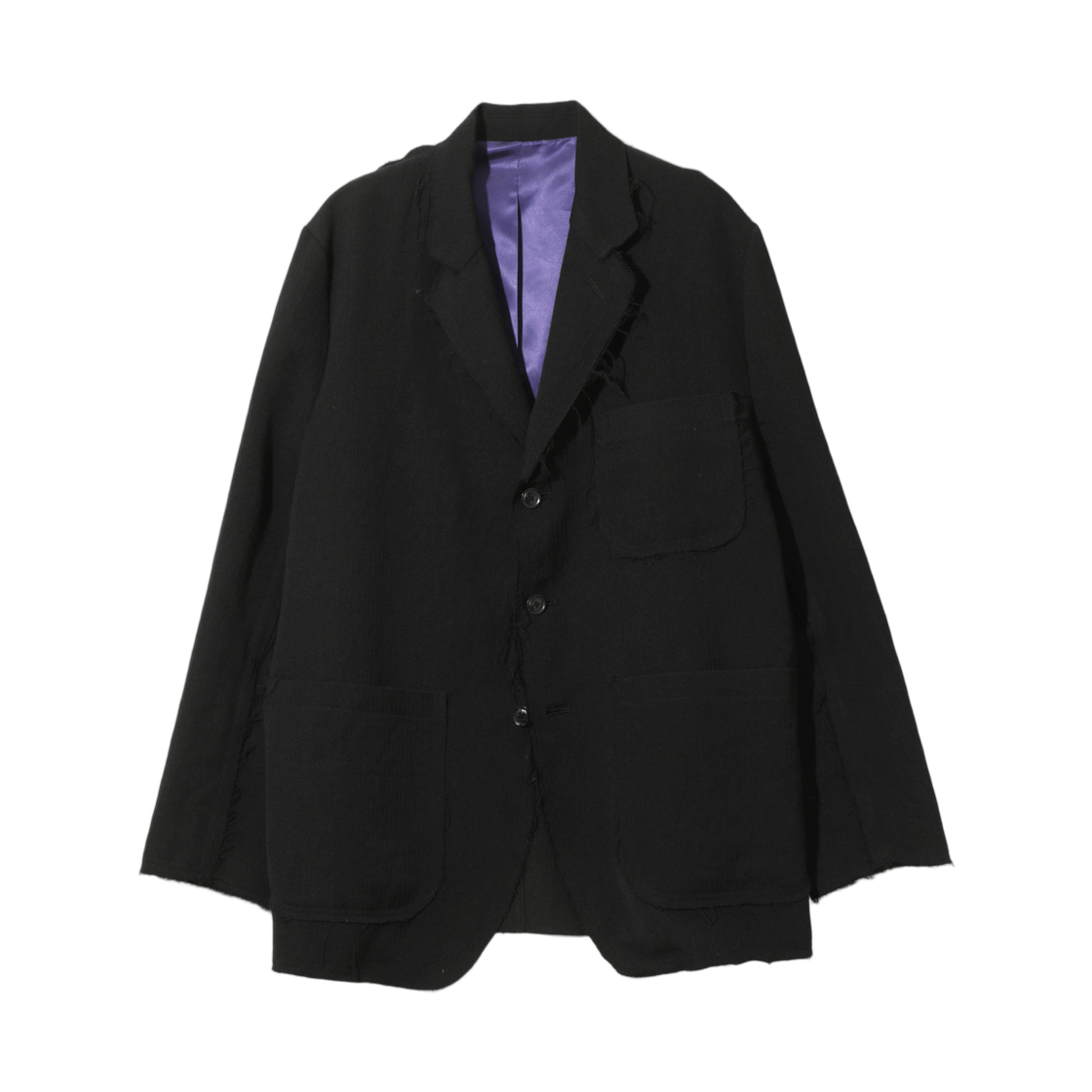 니들스 로우 엣지 자켓 W/L 헤링본 블랙(Needles Raw Edge Jacket W/L Herringbone Black) - 1