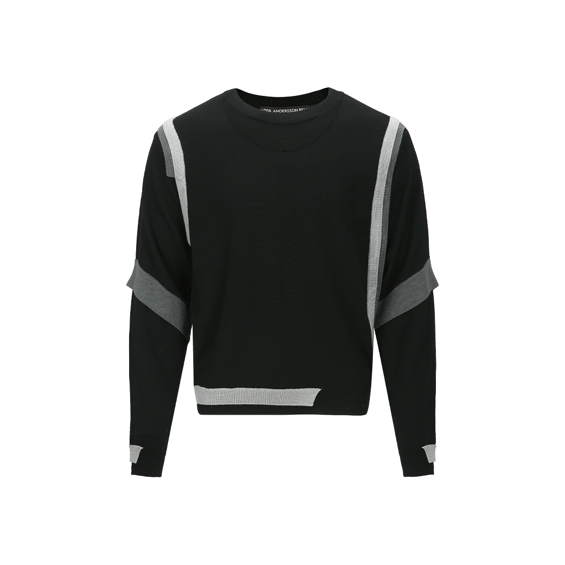 atb1334m(BLACK) ADSB Andersson Bell Layered Crewneck Sweater Black