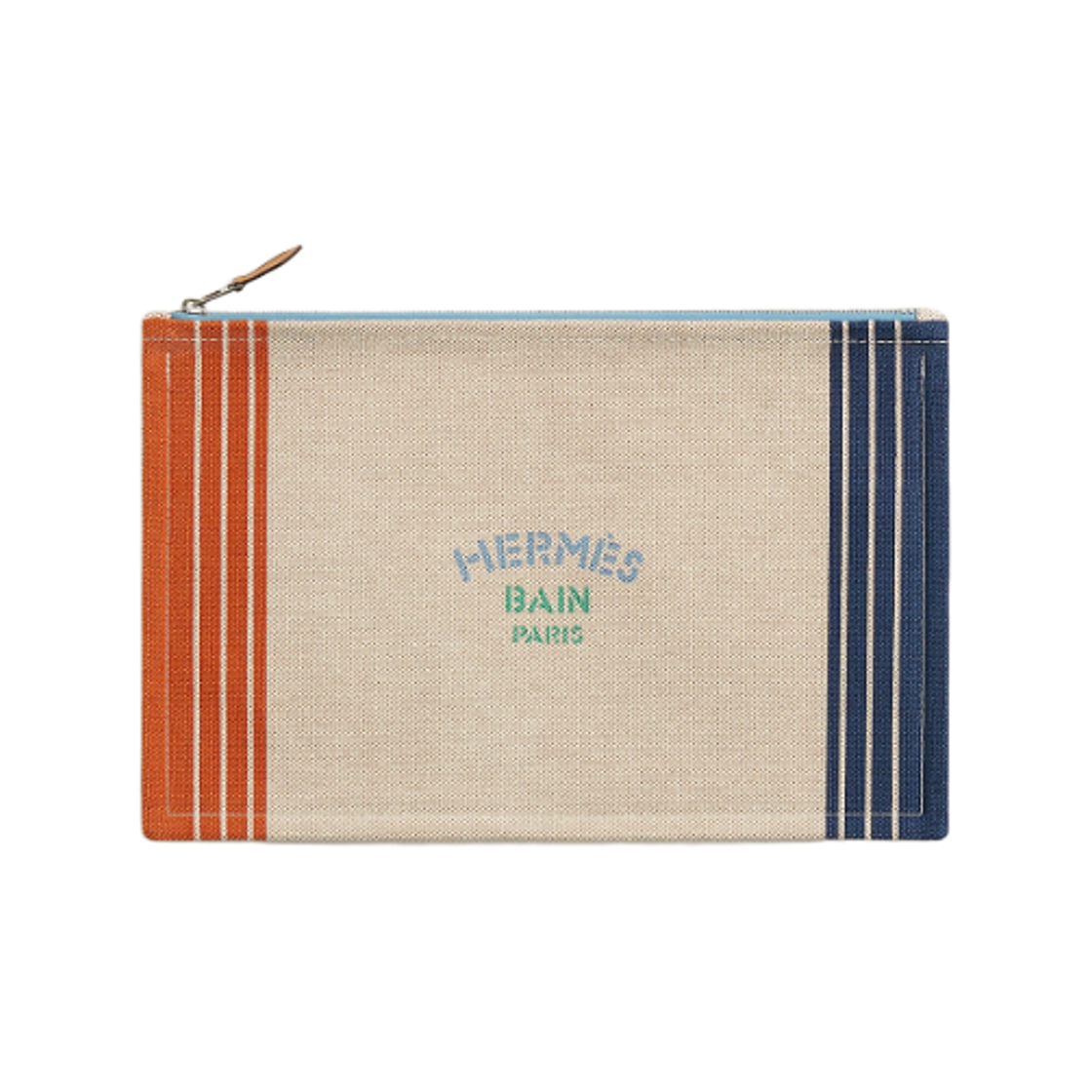 에르메스 마이옹 마랭 케이스 H 캔버스 마린 브리끄 아쿠아(Hermes Maillon Marin Case H Canvas Marine Brique Aqua) - 2