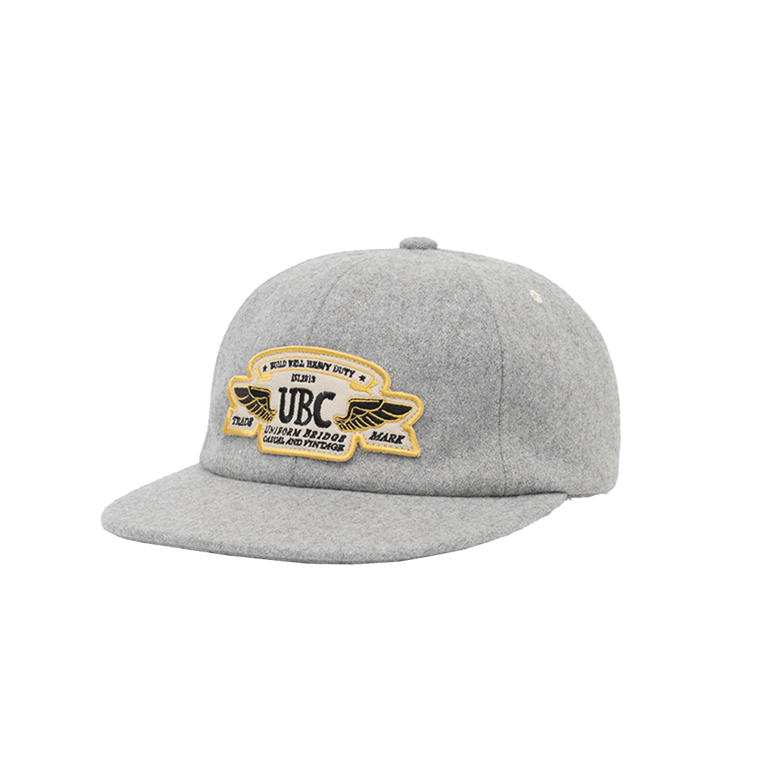 UB2599HT263MGY Uniform Bridge UBC Patch Wool Ball Cap Grey