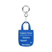 Outdoor Voices Signature Tote Bag Key Ring Blue