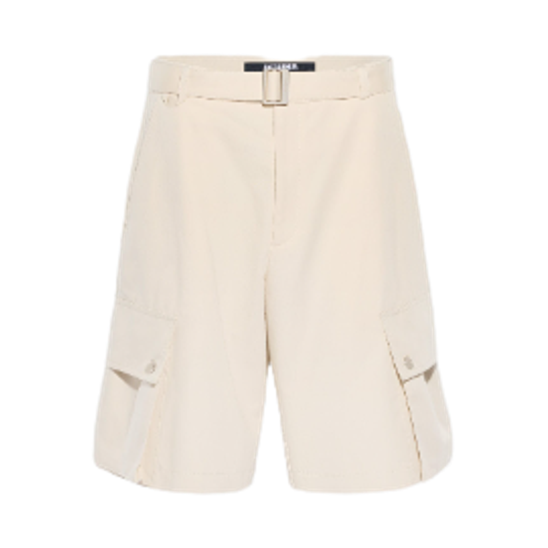 246PA096-1534-150 Jacquemus La Casa Belted Cargo Bermuda Shorts Beige
