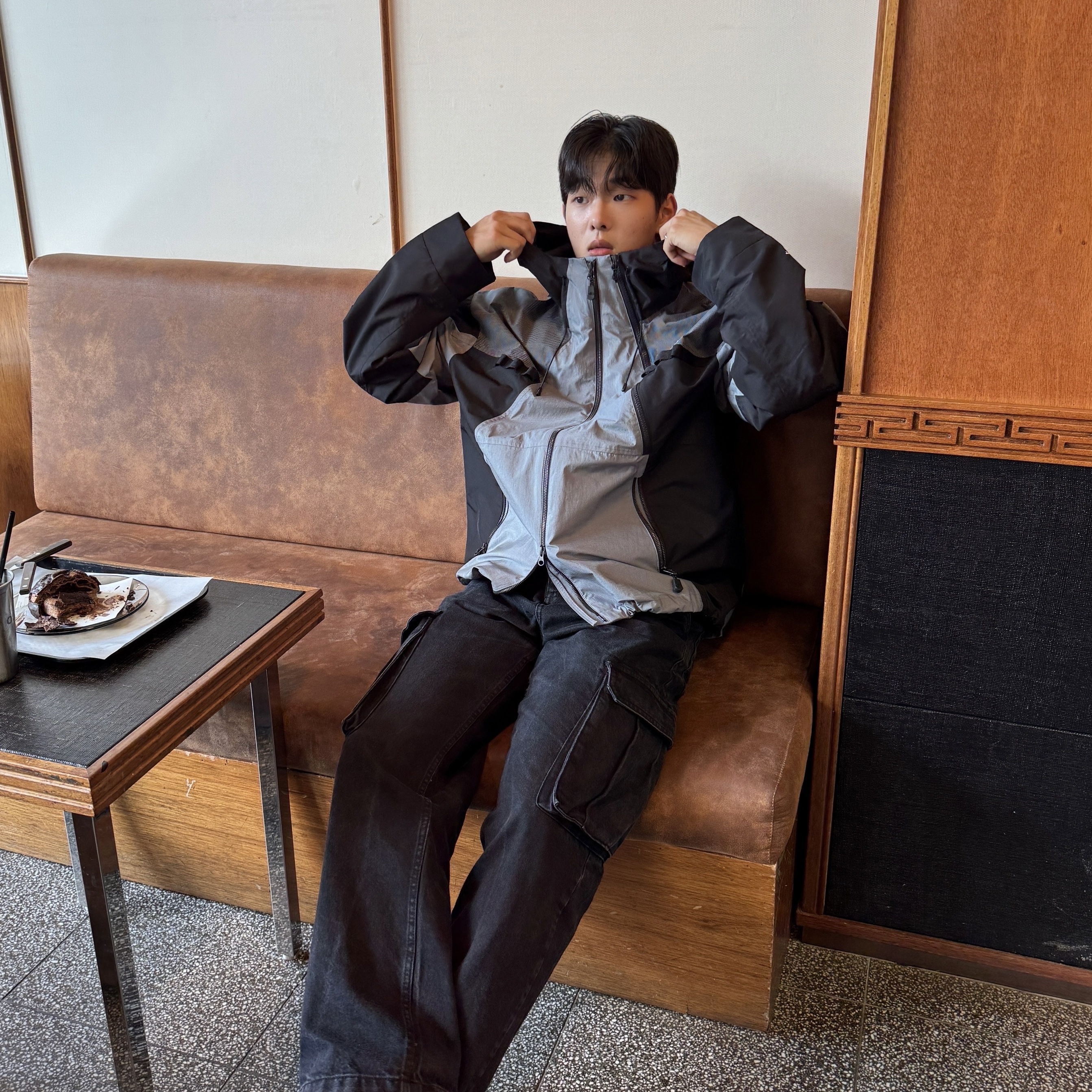The North Face Line-X Jacket Gray - 25FW 착용 스타일 - 1