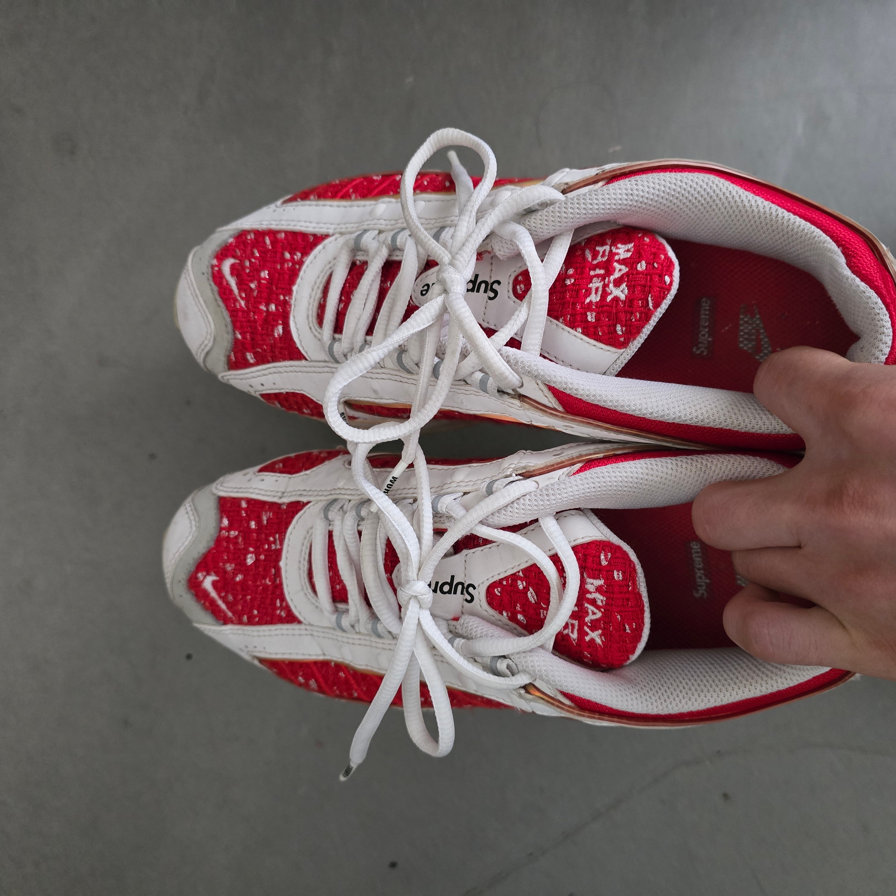 Nike x Supreme Air Max Tailwind 4 White 착용 스타일