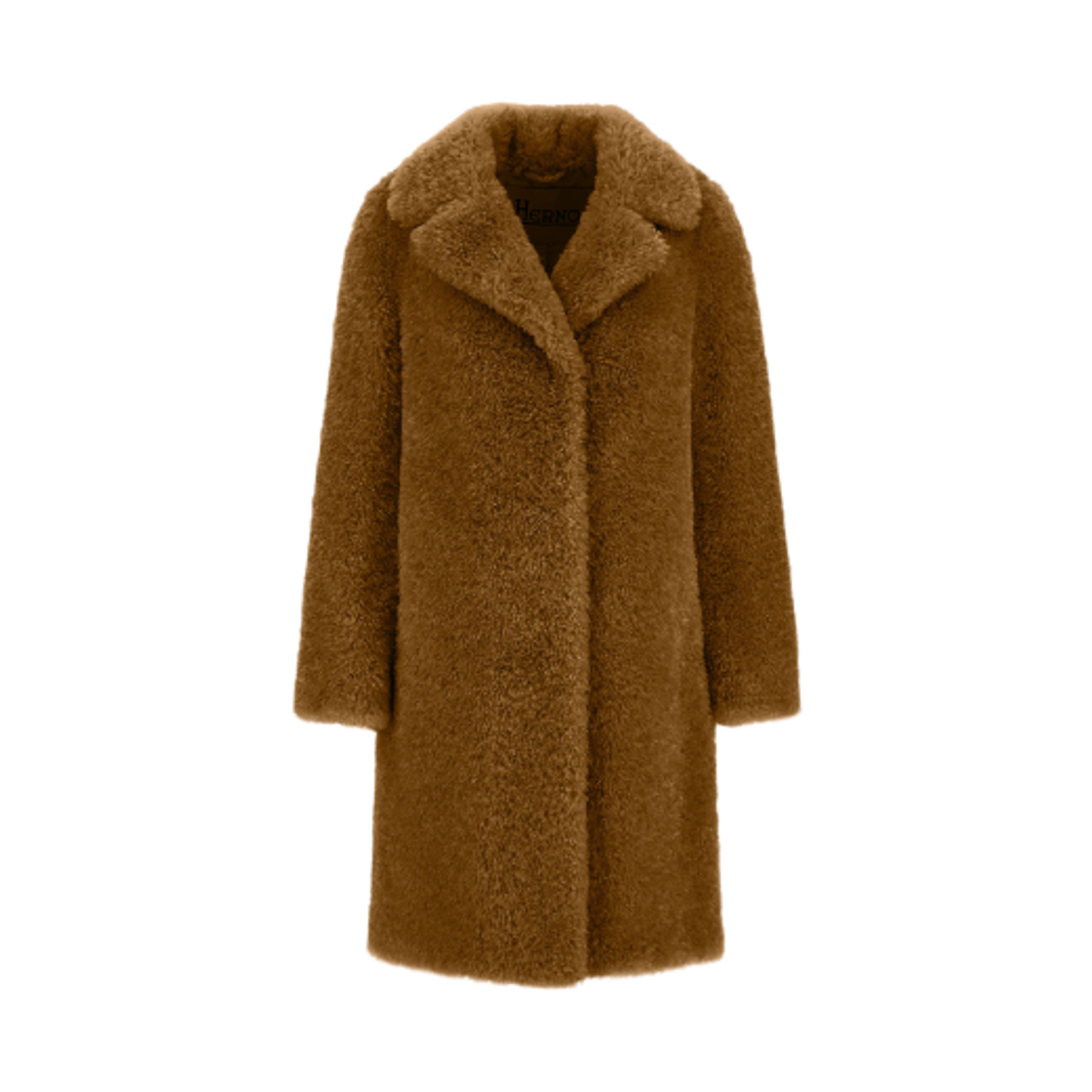 (W) 에르노 컬리 얼터너티브 퍼 코트 샌드