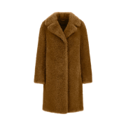 (W) Herno Coat in Curly Alternative Fur Sand
