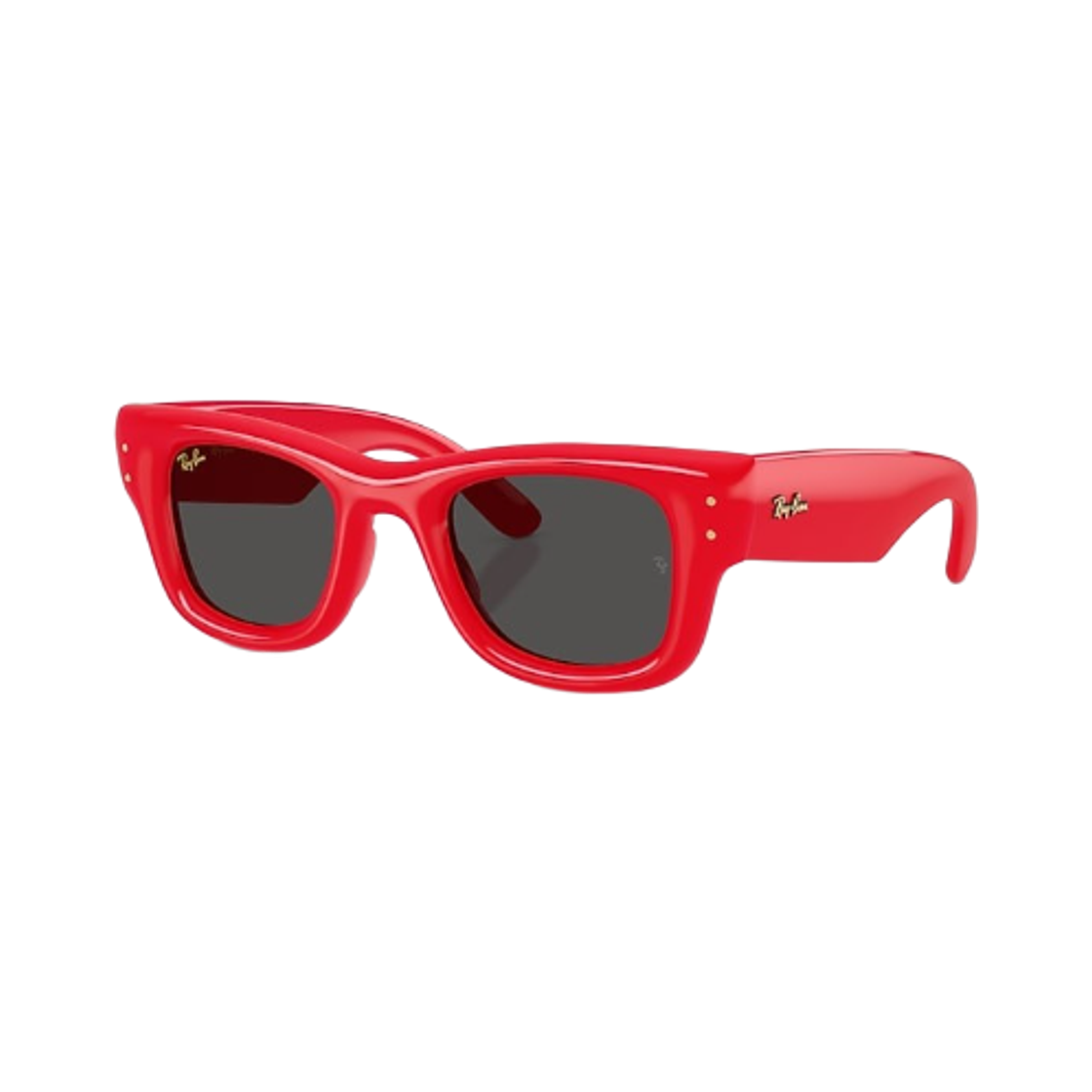 레이밴 웨이페어러 푸퍼 폴리쉬드 레드 프레임 울트라 블랙 렌즈 하이 브릿지 핏(Ray-Ban Wayfarer Puffer Polished Red Frame Ultra Black Lense High Bridge Fit) - 1