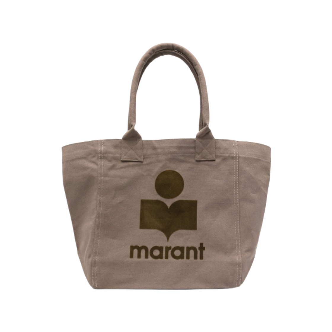 PM0002FA-A1X18M-67KI Isabel Marant Small Yenky Logo Tote Bag Khaki - 25FW
