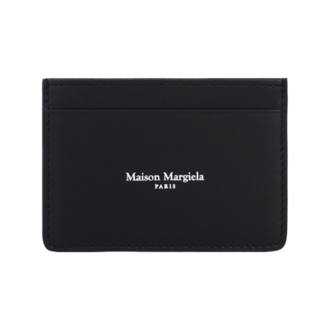 SA2VX0006P8729H1145 Maison Margiela Logo Slim 3cc Card Holder Black