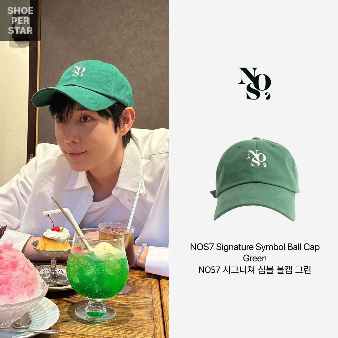 NOS7 Signature Symbol Ball Cap Green 착용 스타일 - 2