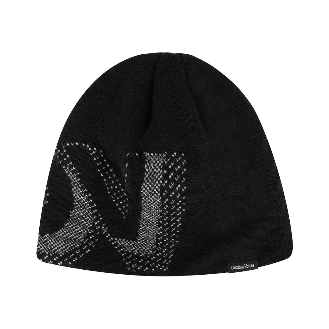 아웃도어보이스 섀도우 자카드 비니 블랙(Outdoor Voices Shadow Jacquard Beanie Black)