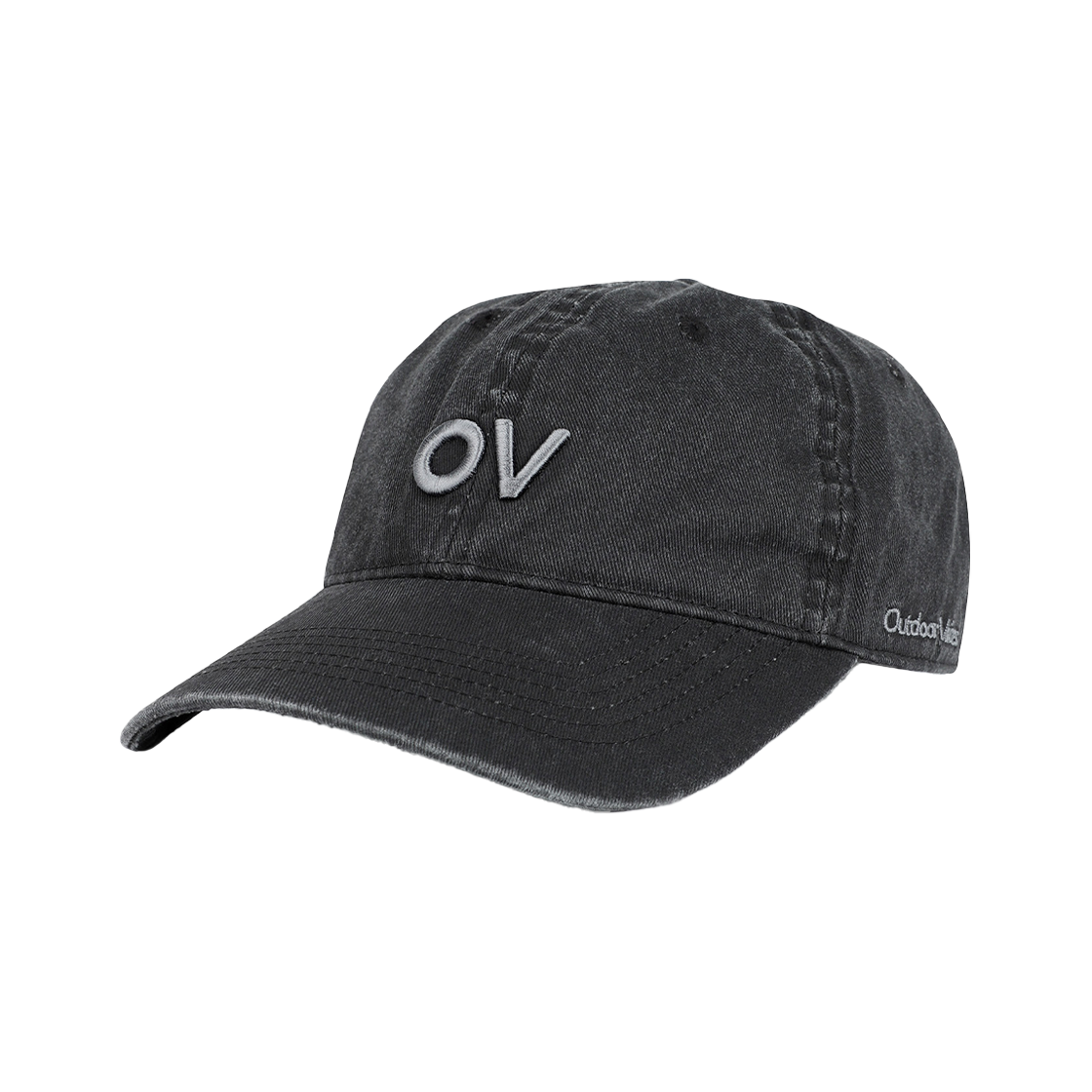 아웃도어보이스 로고 워시드 코튼 캡 차콜(Outdoor Voices Logo Washed Cotton Cap Charcoal)