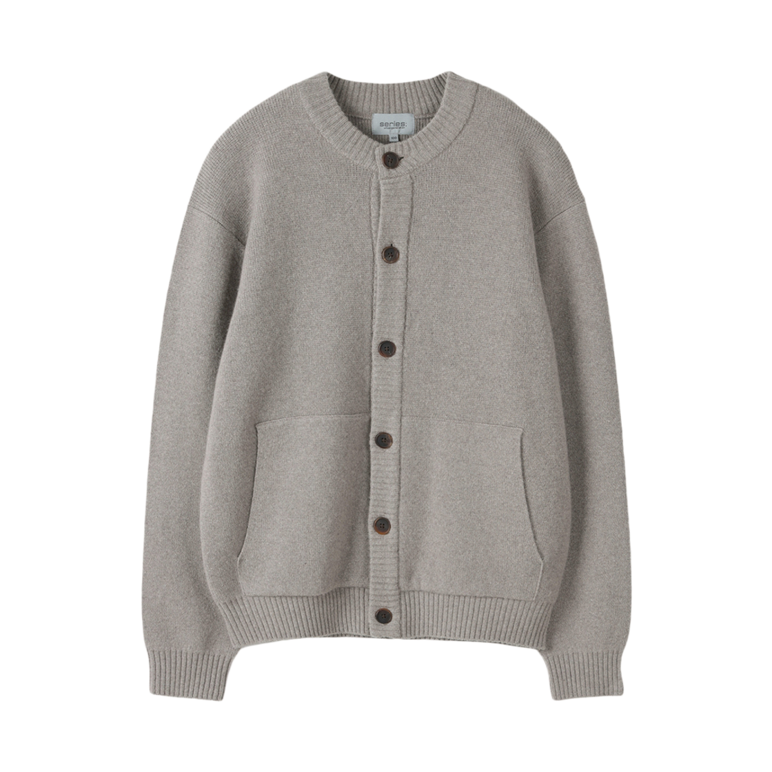SAWAW25501GYX SERIES Button Round Cardigan Gray