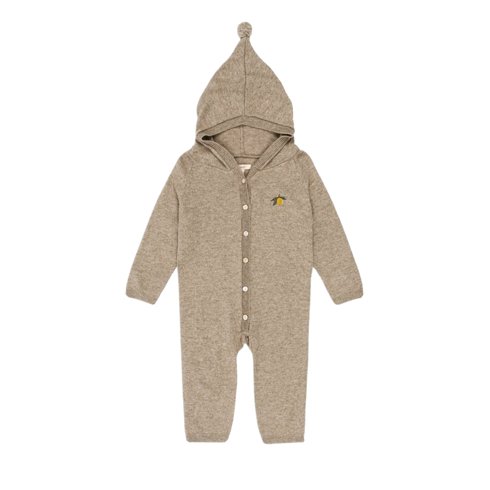 콩제슬래드 매튜 니트 점프수트 레몬(Konges Sløjd Mattou Knit Onesie Light Brown)