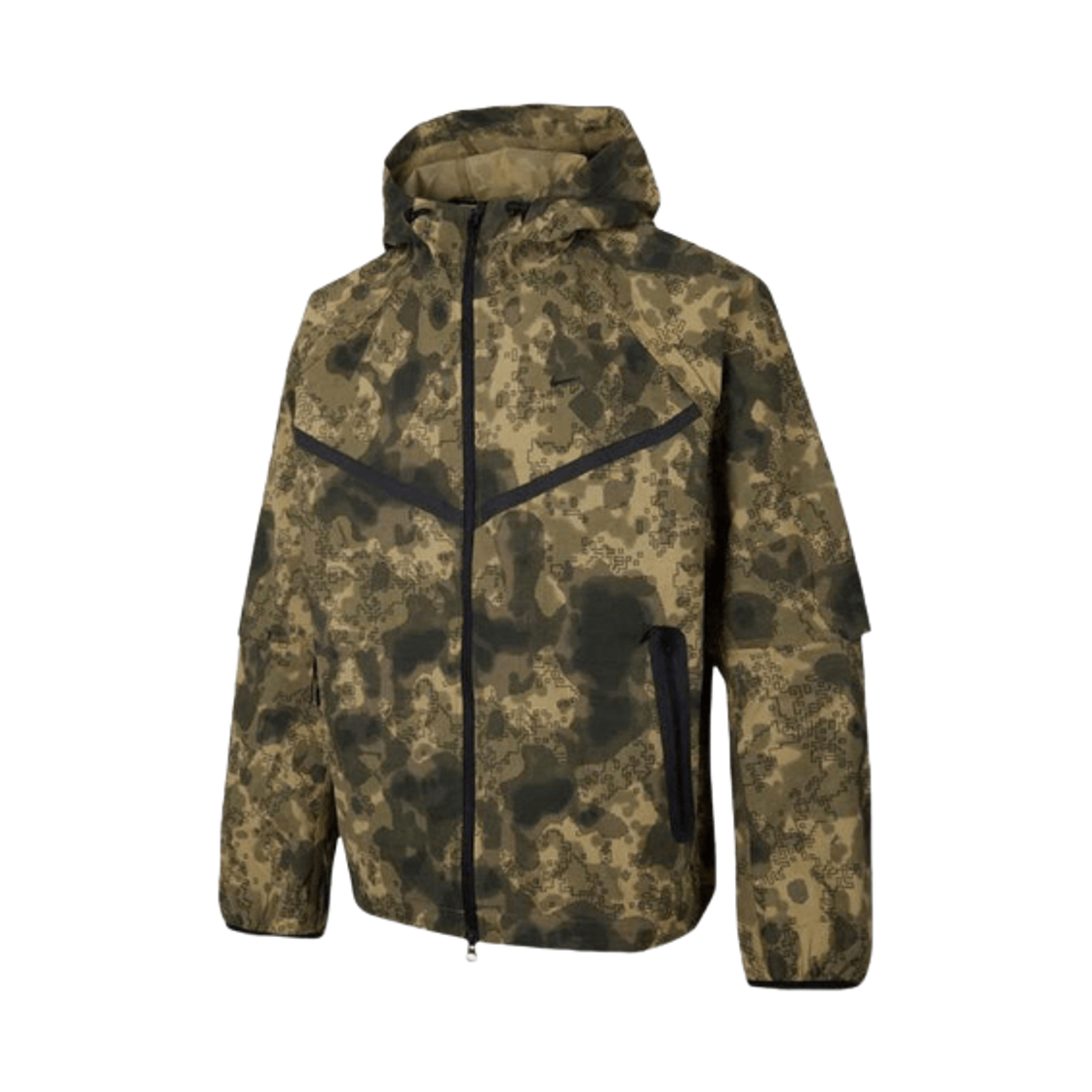 나이키 테크 드라이핏 우븐 카모 윈드러너 자켓 뉴트럴 올리브 블랙 - 아시아(Nike Tech Dri-Fit Woven Camo Windrunner Jacket Neutral Olive Black - Asia) - 1