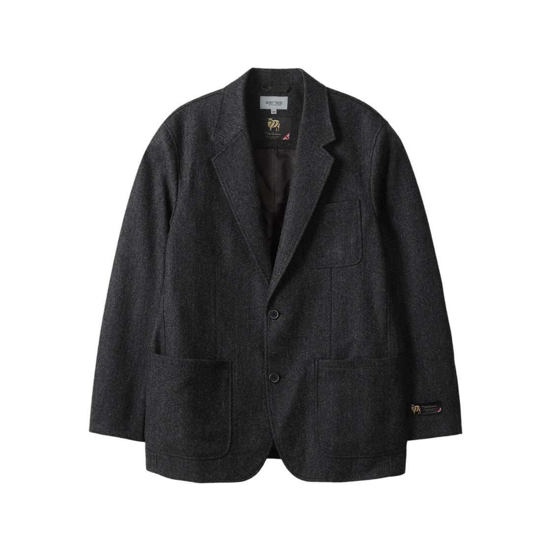 SAJAW25462CHX SERIES Malarius Herringbone New Regular Jacket Charcoal