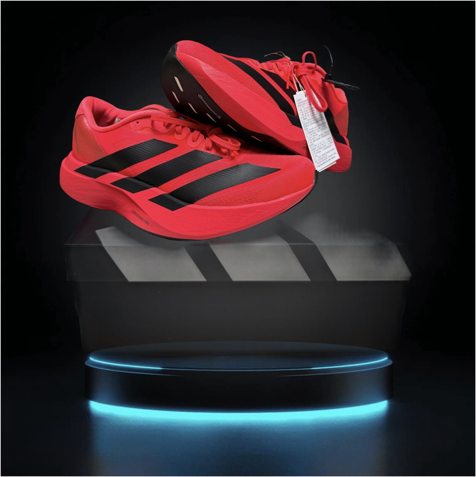 Adidas Adizero Evo SL Lucid Red Core Black 착용 스타일