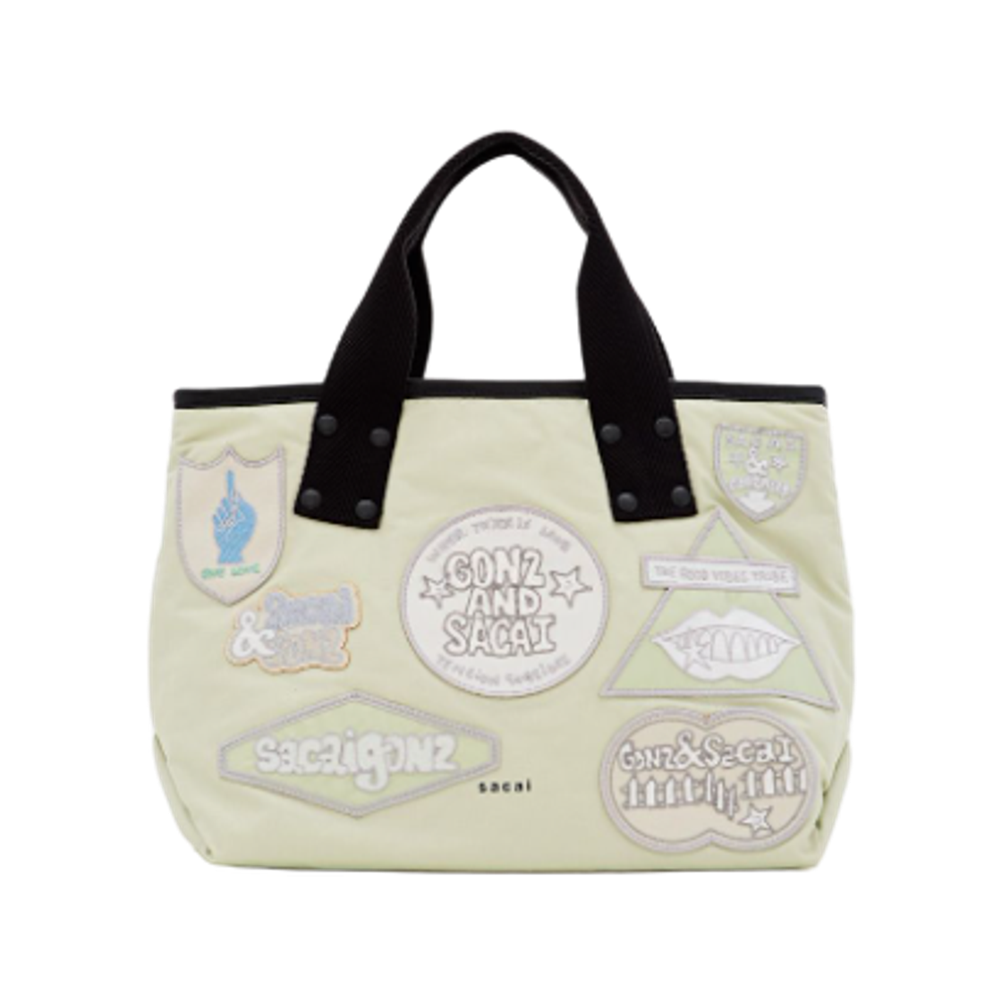 24-0879S-589 Sacai x Marc Gongales Medium Patch Tote Bag Light Green