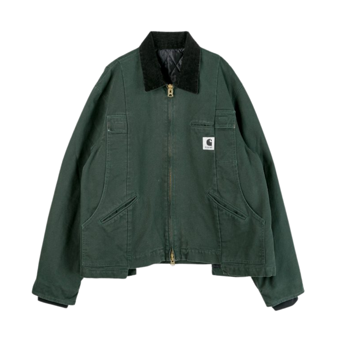 25-00990S-551 Sacai x Carhartt WIP Duck Jacket Green