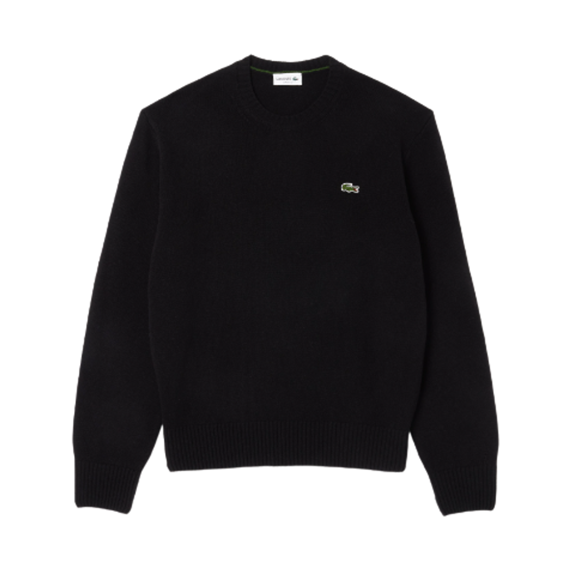 라코스테 클래식 핏 크루넥 스웨터 블랙(Lacoste Classic Fit Crewneck Sweater Black)