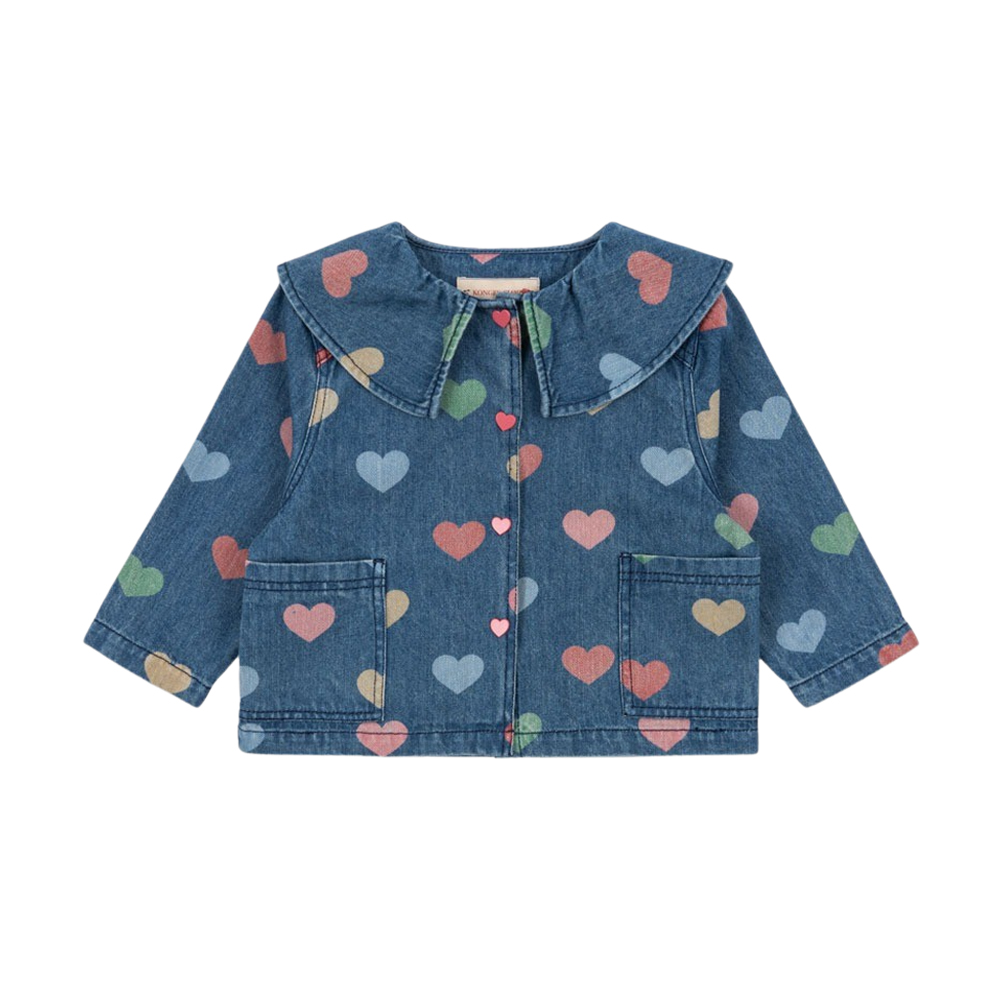 콩제슬래드 마고 데님 셔츠 하트(Konges Sløjd Magot Denim Shirt Gots Bon Coeur Colore)