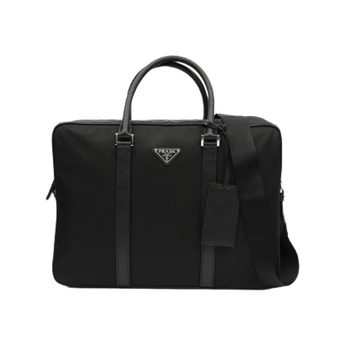 프라다 나일론 로고 브리프케이스 블랙(Prada Nylon Logo Briefcase Black) - 1
