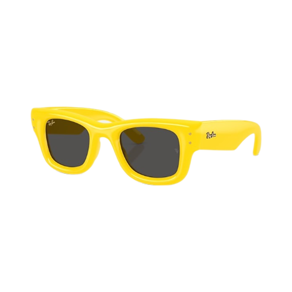 레이밴 웨이페어러 푸퍼 폴리쉬드 옐로우 프레임 울트라 블랙 렌즈 하이 브릿지 핏(Ray-Ban Wayfarer Puffer Polished Yellow Frame Ultra Black Lense High Bridge Fit) - 1