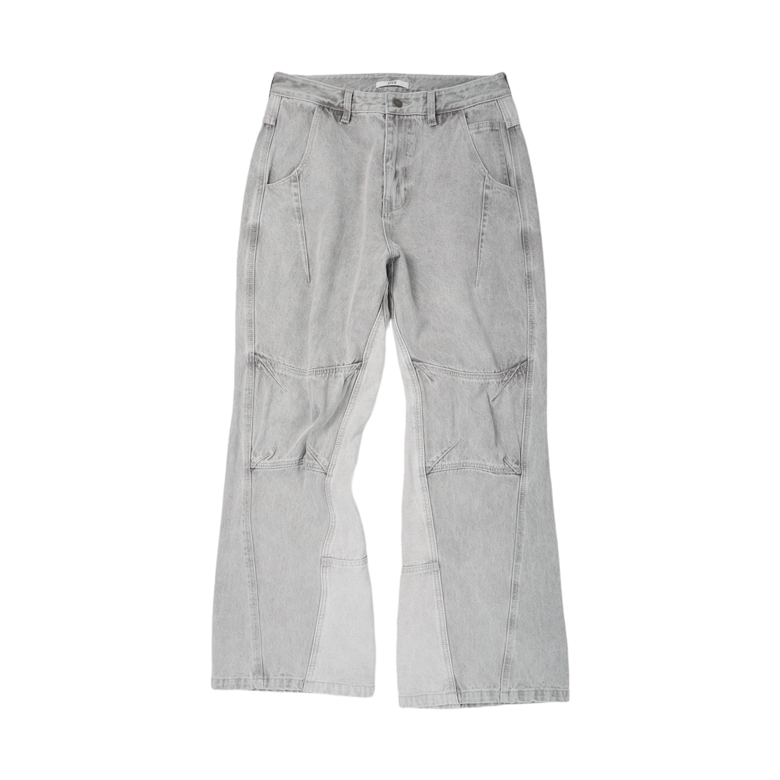 ET2503PT03GR ETCE Curved Panel Denim Pants 2.0 Gray