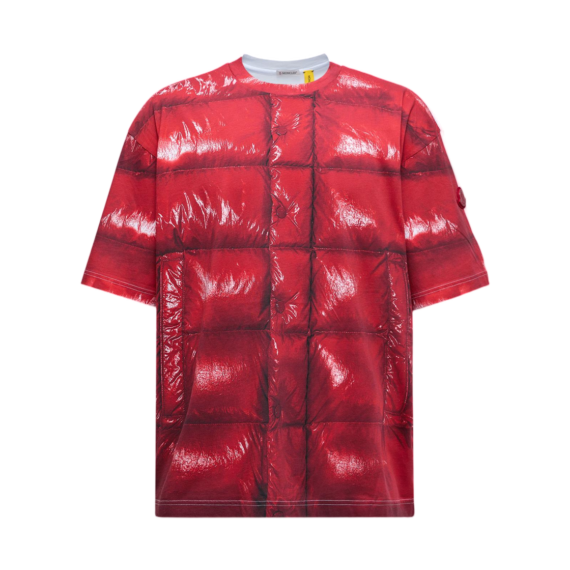 몽클레르 x 에이셉 라키 코튼 티셔츠 레드 - 25FW(Moncler x A$AP Rocky Cotton T-Shirt Red - 25FW) - 1