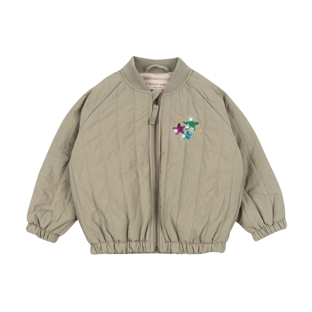 KS103490 LAUREL OAK Konges Sløjd Juno Sequin Bomber Jacket Laurel Oak