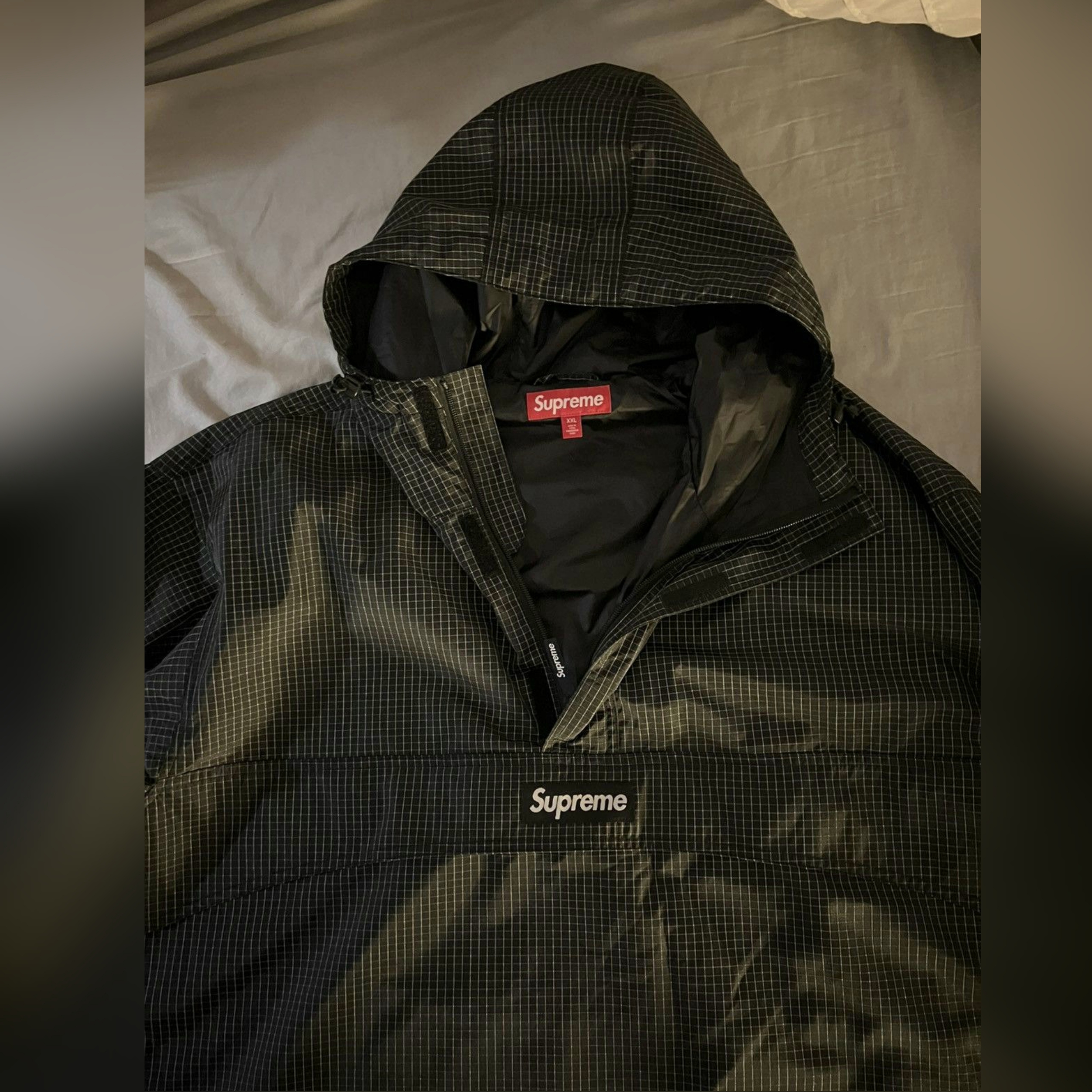 Supreme Reflective Ripstop Anorak Black - 25SS 착용 스타일