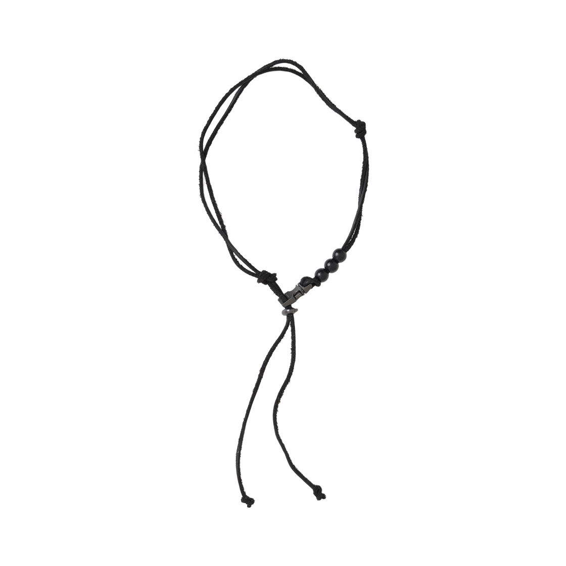 ML708BLK Millo Archive Ann Three Way Leather Rope Black