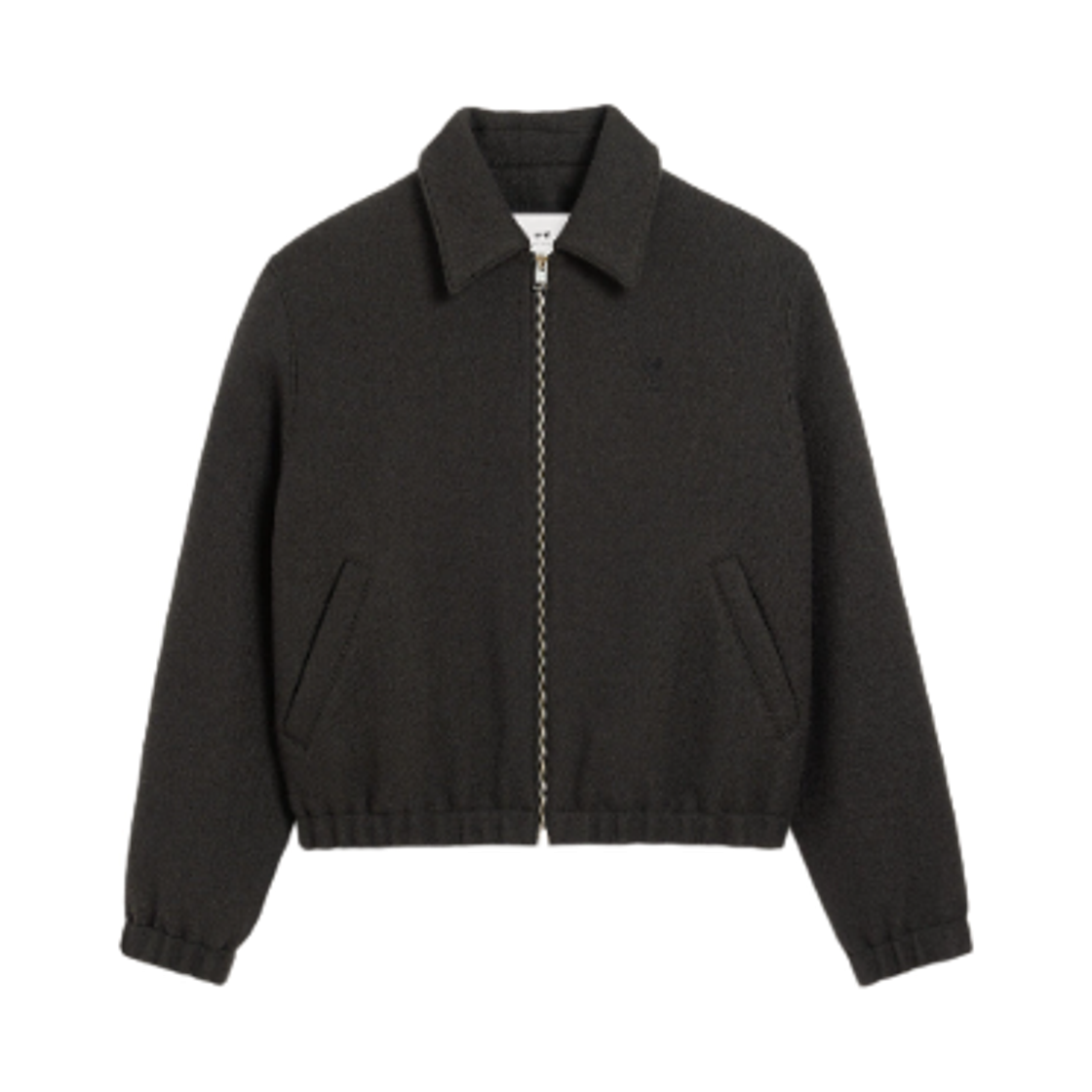 아미 톤온톤 하트 로고 울 개버딘 패딩 지퍼 자켓 앤트러사이트(AMI de Coeur Wool Gabardine Padded Zipper Jacket Anthracite)