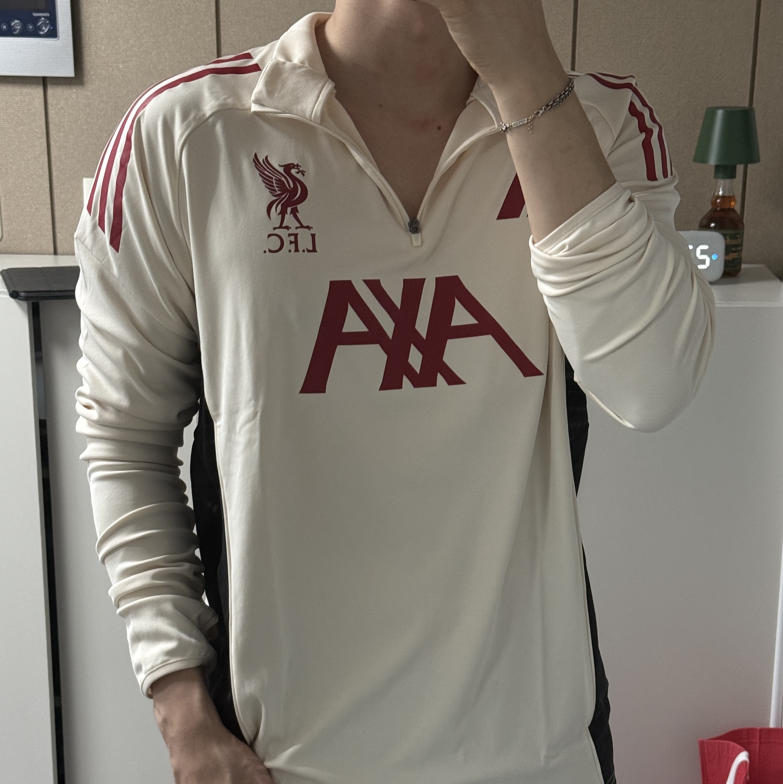 Adidas Liverpool FC Tiro 25 Competition Training Top Wonder White - KR Sizing (Non Marking Ver.) 착용 스타일