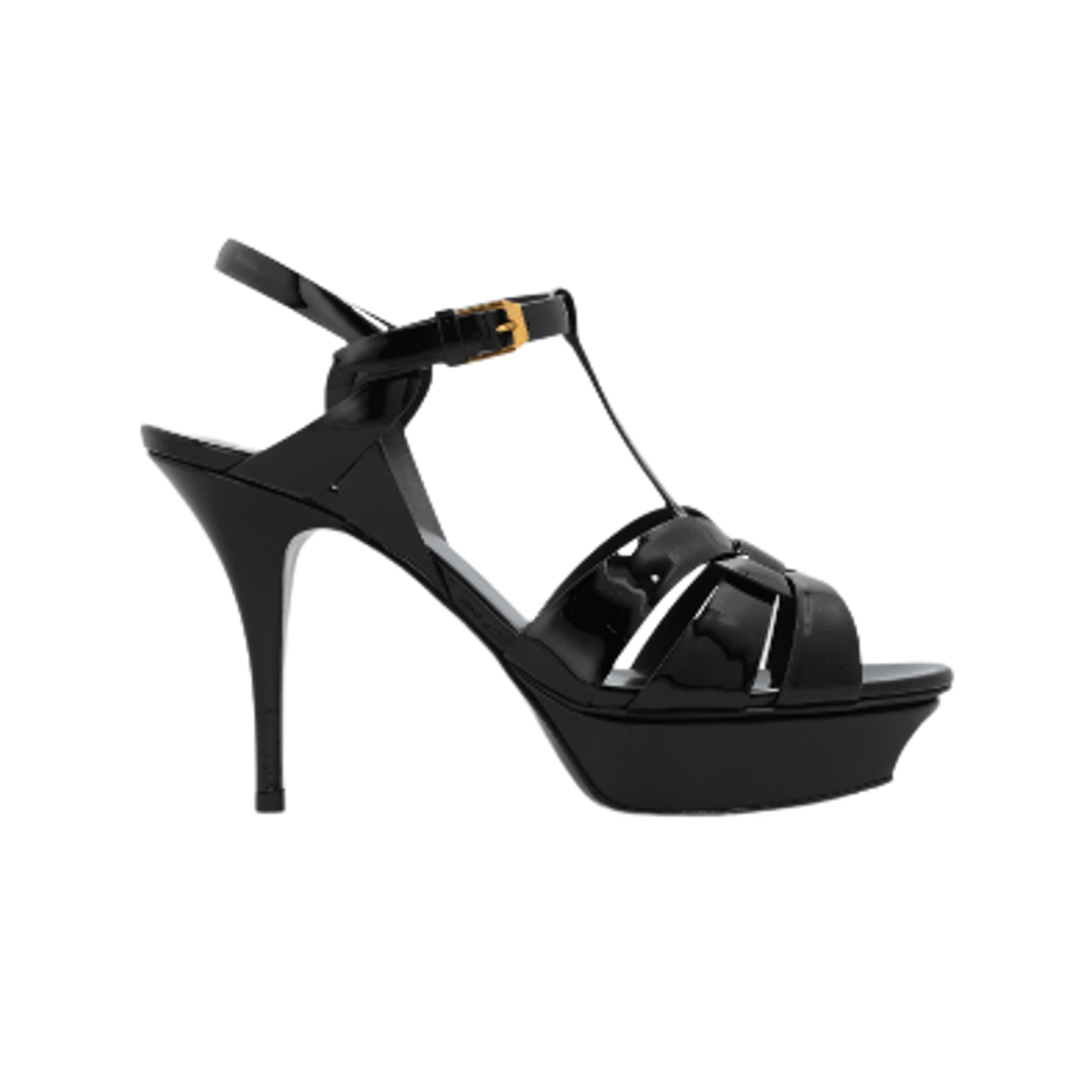 (W) 생로랑 트리뷰트 플랫폼 샌들 블랙((W) Saint Laurent Tribute Platform Sandals Black) - 1