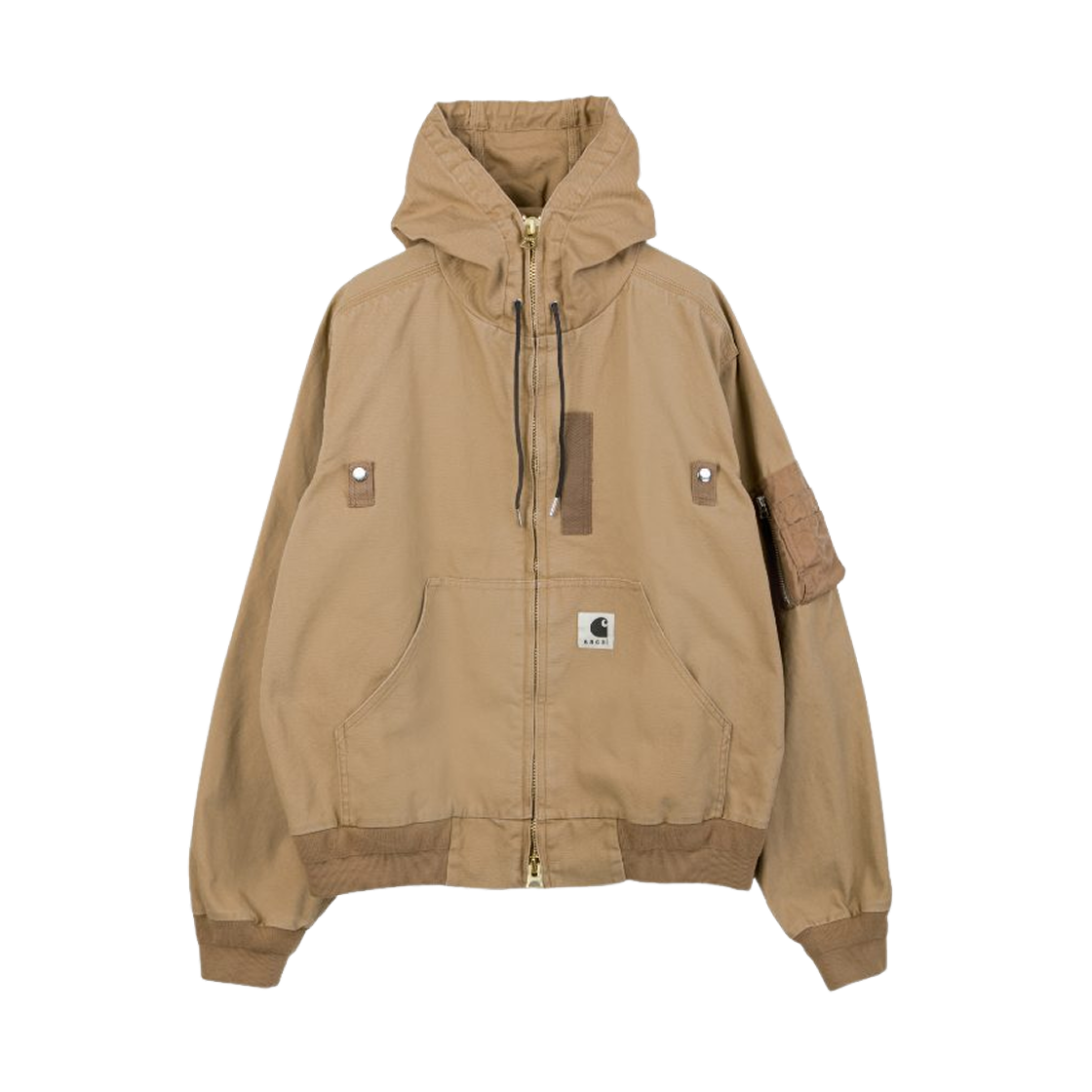 사카이 x 칼하트 WIP 워시드 덕 후드 블루종 베이지(Sacai x Carhartt WIP Washed Duck Hooded Blouson Beige)