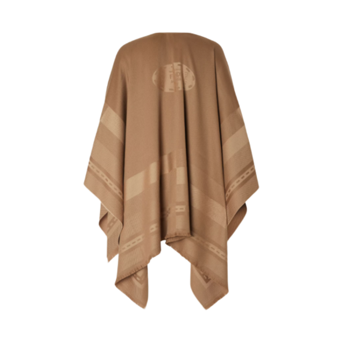 (W) 펜디 울 캐시미어 판초 브라운((W) Fendi Wool and Cashmere Poncho Brown) - 2
