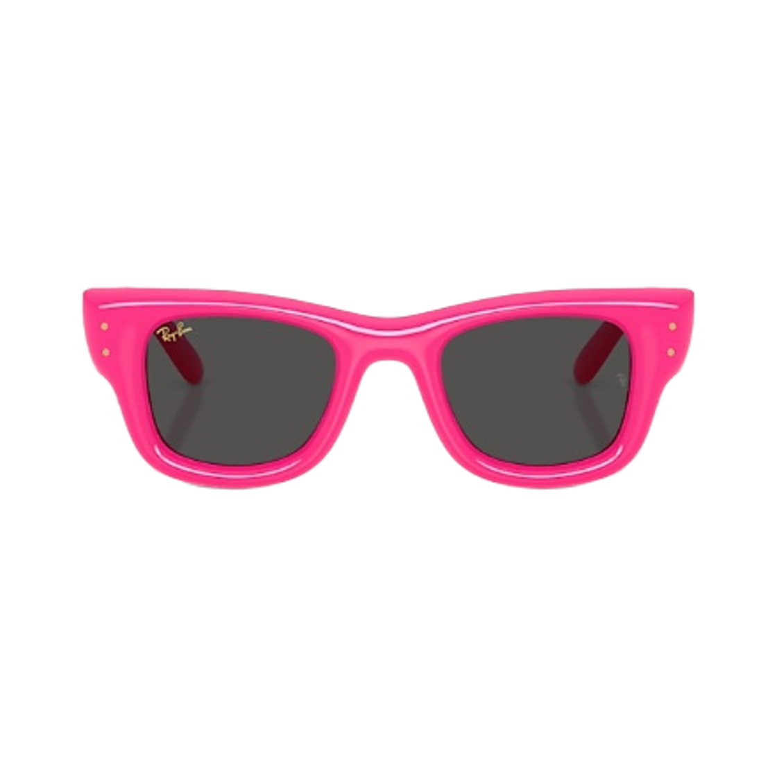 레이밴 웨이페어러 푸퍼 폴리쉬드 푸시아 프레임 울트라 블랙 렌즈 하이 브릿지 핏(Ray-Ban Wayfarer Puffer Polished Fucsia Frame Ultra Black Lense High Bridge Fit) - 2