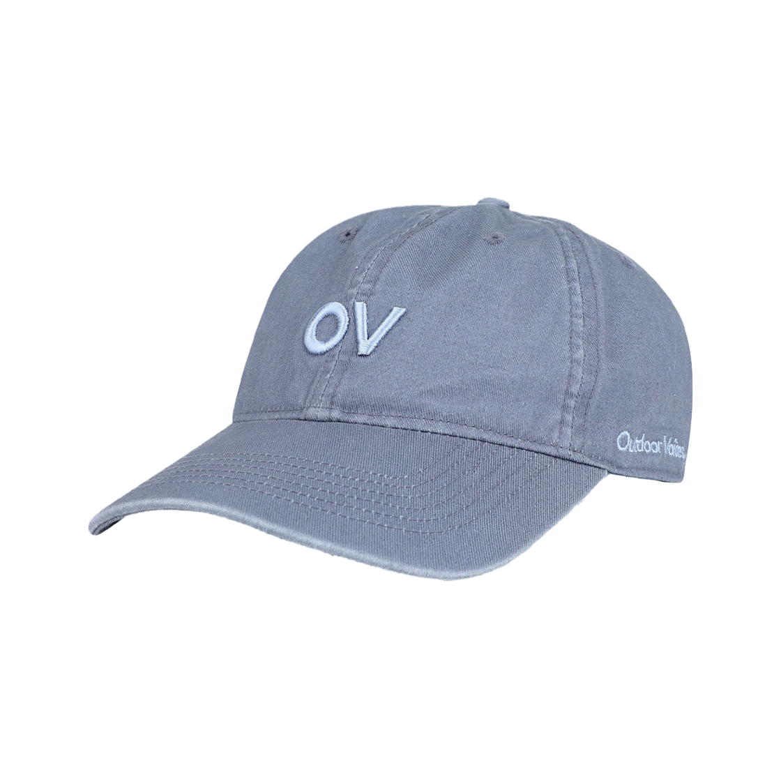 OVC45CHG110ABL Outdoor Voices Logo Washed Cotton Cap Ash Blue