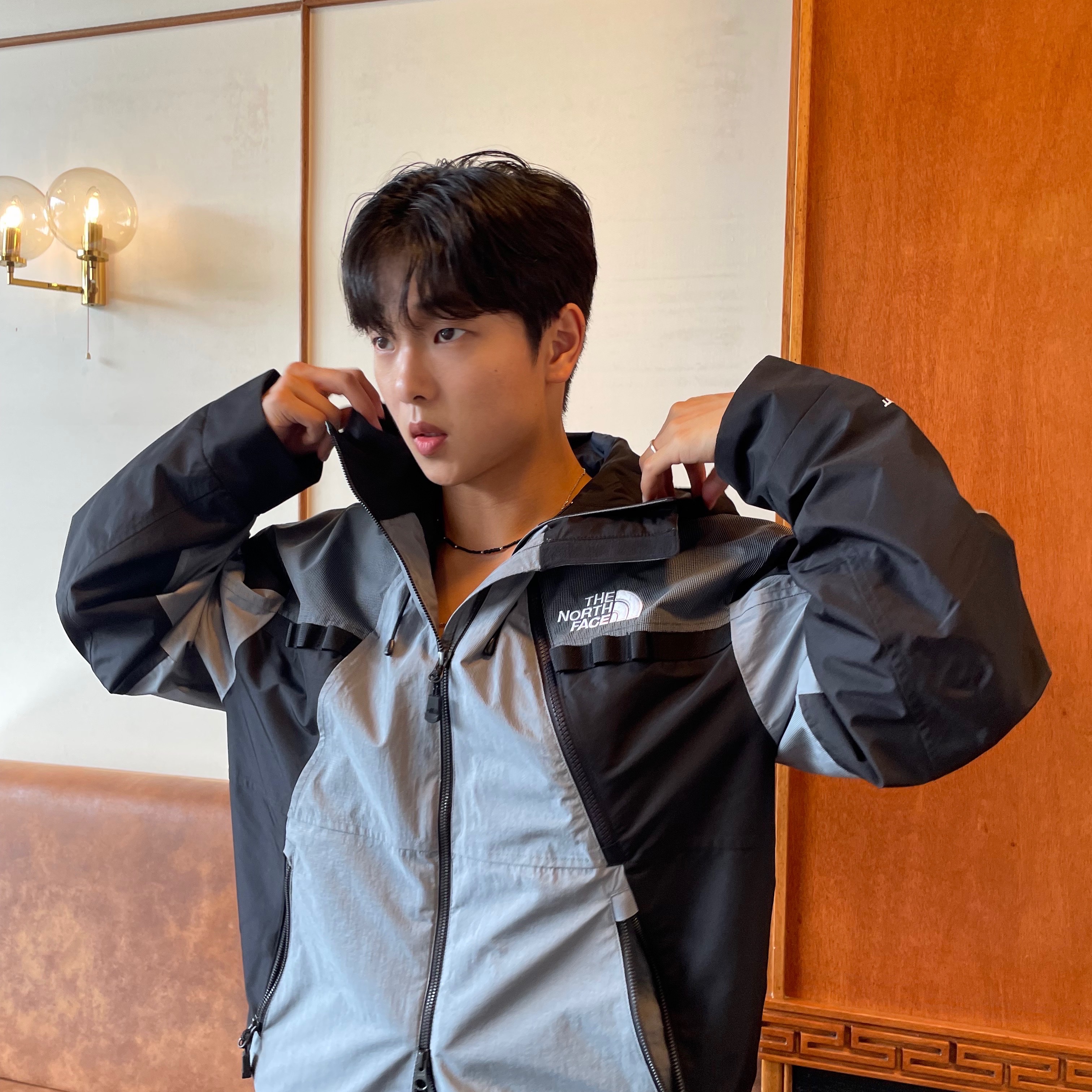 The North Face Line-X Jacket Gray - 25FW 착용 스타일 - 3