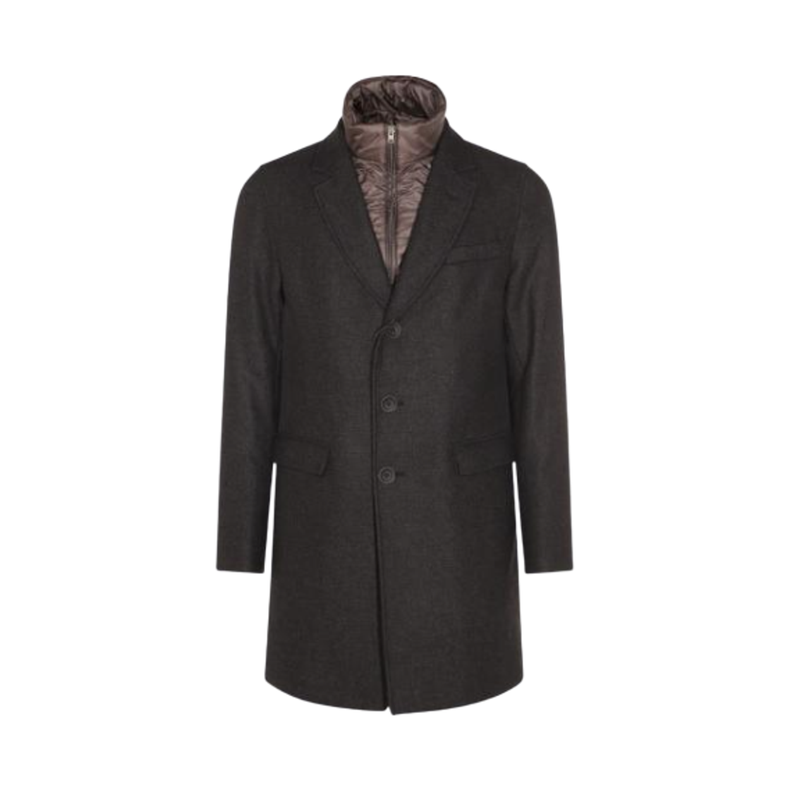 CA000215U-33432R-9490 Herno Single-Breasted Padding Coat Grey