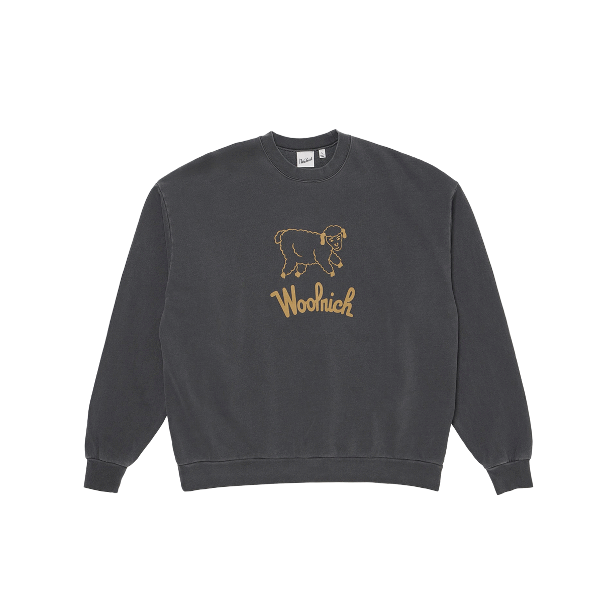 KM5DTSWWR02RG Woolrich Running Sheep Sweatshirt Charcoal - 25FW