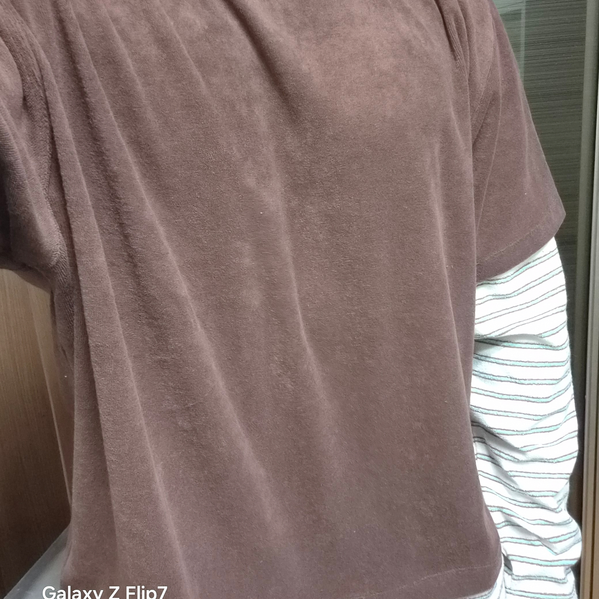 Nonnod Terry Layered T-shirts Brown 착용 스타일