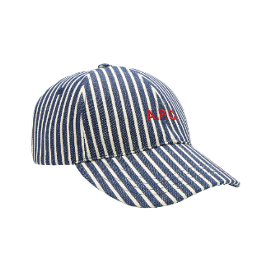 COHHG-M24069-IMA A.P.C. Charlie Baseball Cap Blue Fonce Blanc