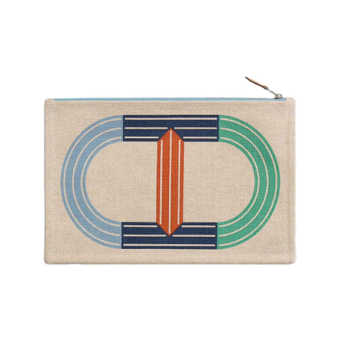 에르메스 마이옹 마랭 케이스 H 캔버스 마린 브리끄 아쿠아(Hermes Maillon Marin Case H Canvas Marine Brique Aqua) - 1