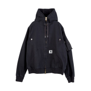 Sacai x Carhartt WIP Washed Duck Hooded Blouson Black