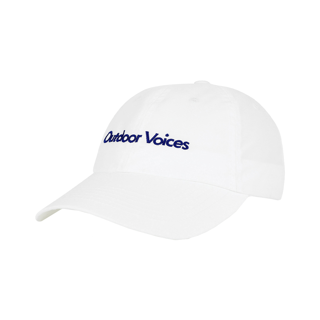 아웃도어보이스 클래식 로고 우븐 캡 화이트(Outdoor Voices Classic Logo Woven Cap White)
