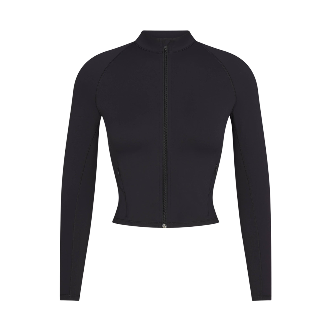 (W) 나이키스킴스 매트 모크넥 풀집 자켓 옵시디언