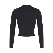 (W) NikeSKIMS Matte Mock-Neck Full-Zip Jacket Obsidian